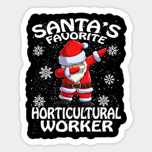 Santas Favorite Horticultural Worker Christmas Sticker